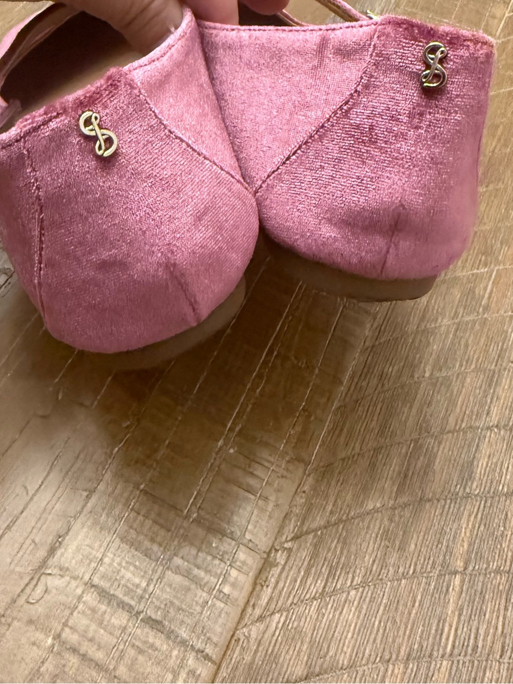 Sam & Libby Velvet Fredi Mary Jane Ballet Flats sz 8 - Picture 4 of 7